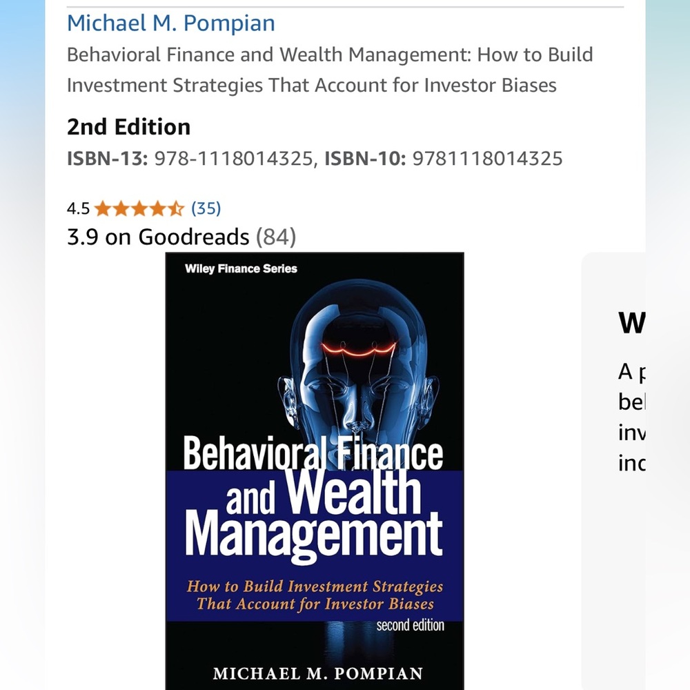 Michael E. Pompian Behavioral Finance and Wealth Management 2nd Edition